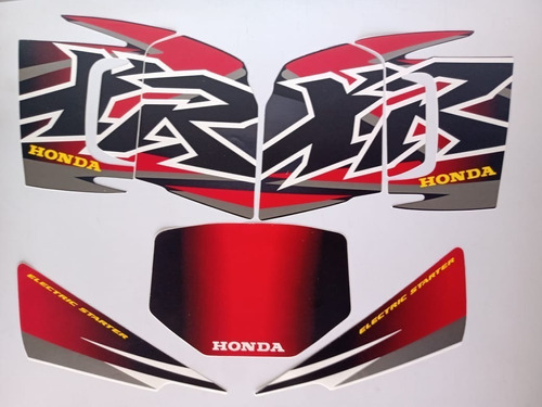 Kit Adesivo Jogo Faixas Moto Honda Xr 200 2000 Preta