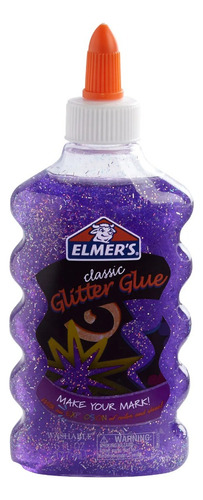 Pegamento Glitter Glue Violeta Escolar Elmers, Ideal Slime