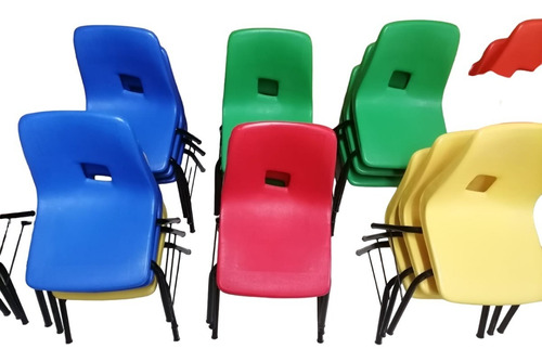 Silla Infantil  Preescolar, Asiento Plastico Y Base  Metal