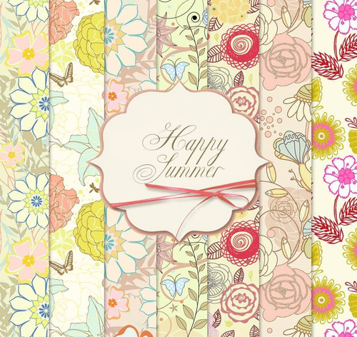 Kit De Papel Digital Flores Verano Happy Summer