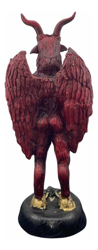 Estatua Baphomet Negro Macho Cabrío Lucifer 40 Cm Resina