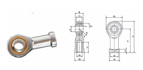 Rotula Competicion Hembra 10mm R.izquierda Ms Rodamientos