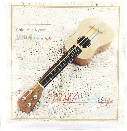 Ukulele Strings Set, 4 Pcs/set Colorful Nylon Strings Replac