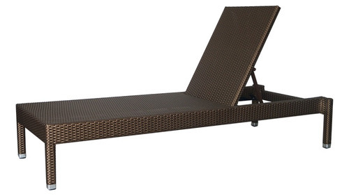 Camastro Exterior Aluminio Asiento De Wicker Scandinavia Color Bronze