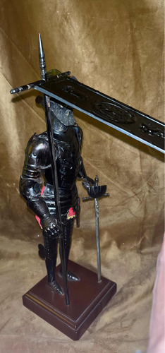 Don Quijote Caballero Armadura Medieval Metal Madera 42cm (Usado)