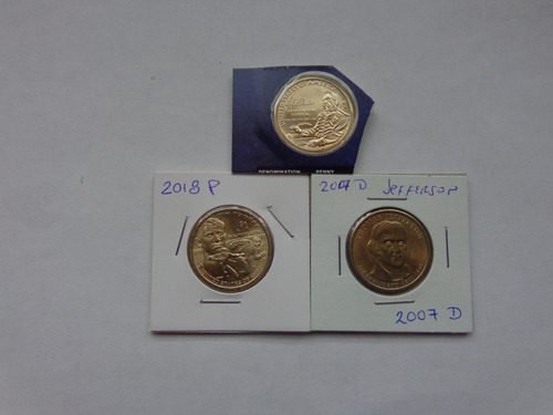 Usa Colección Un Presidente Y 2 Sacagawea Native American. (Usado)