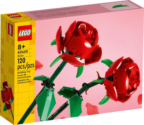 Bloques De Construcción Lego , Flores Rosas , 120 Piezas