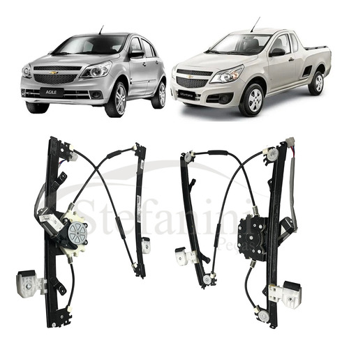 Kit Vidro Eletrico Dianteiro Agile 2011 A 2014 Chevrolet