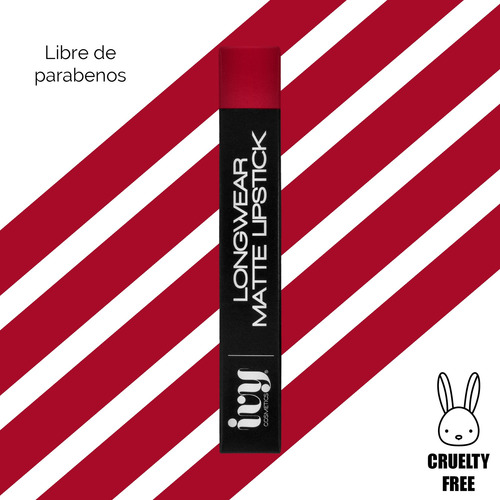 Labial Longwear Matte Lipstick Ivy Cherry Love