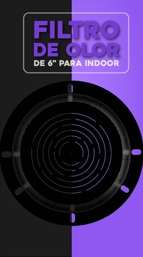 Imagen 3 de 7 de Filtro Olor Indoor Hydra 6 Pulgadas Incluye Carbon Activado