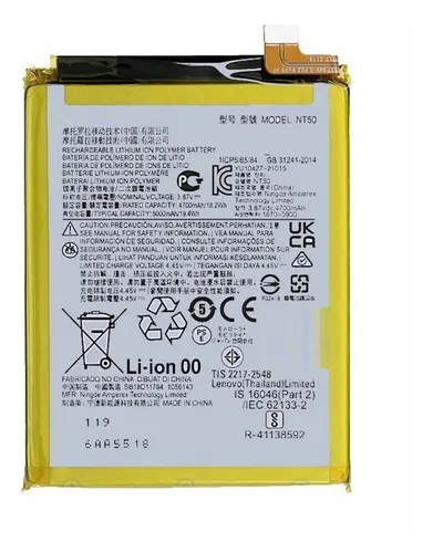 Bateria Compatible Con Motorola Edge 20 Lite Nt50 De 5000mah