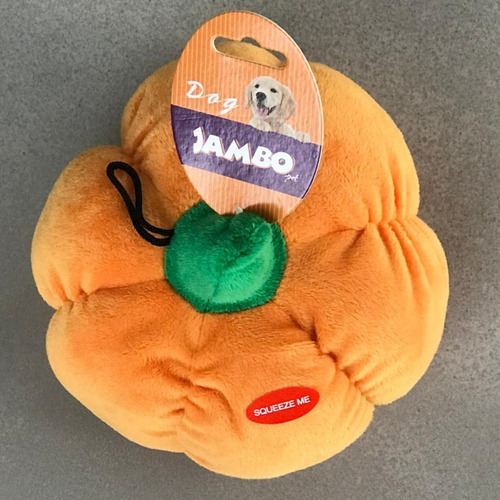 Imagem 2 de 4 de Brinquedo Para Cachorros Pelúcia Fruit Abobora Jambo Pet