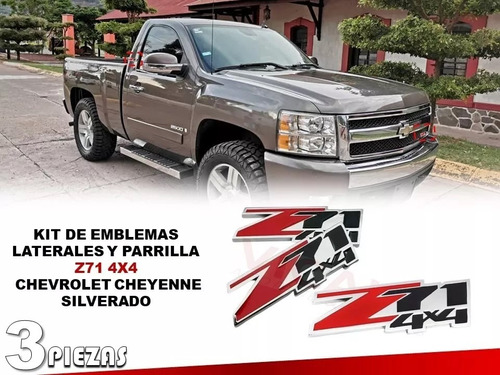 Kit De Emblemas Z71 4x4 Chevrolet Cheyenne Silverado