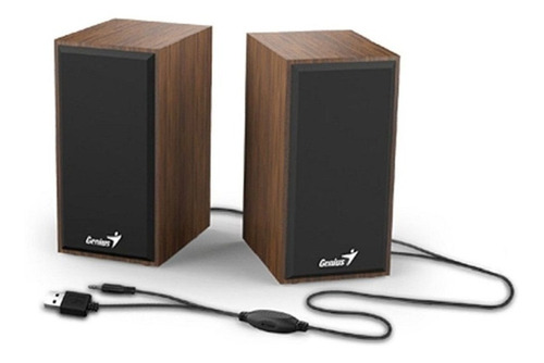 Cornetas Genius Sp-hf180 Usb Wooden Stereo 