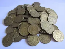 Comprar Lote 100 Monedas 5 Centecimos Escudo Bronce Diferentes Años