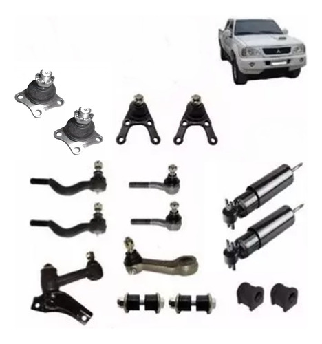 Kit Suspensão Dianteira L200 Gl E Gls 1995 À 2005 18 Peças