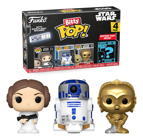 Leia R2-d2 C-3po Star Wars A New Hope Funko Bitty Pop Nuevo