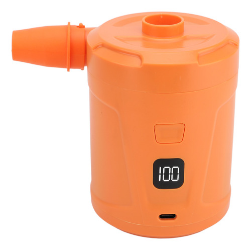Bomba Eléctrica Naranja De 4 Boquillas Inflable, 5200 Mah, U