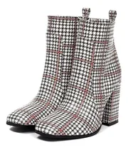 Comprar Botinetas Botas Taco Ancho Pied De Poule Saverio Di Ricci 