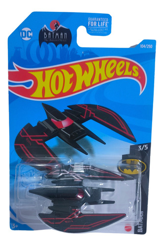 Hot Wheels Batman Series Batplane Red Dc Comics Rojo 3-5 