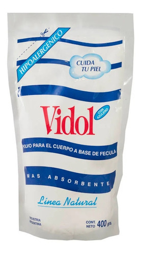 Vidol Polvo Fecula Para El Cuerpo X 400g Repuesto Económico