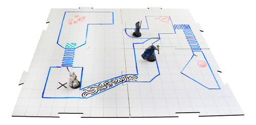 Grid De Batalha Modular Riscável 4 Peças Rpg Battle Grid D&d