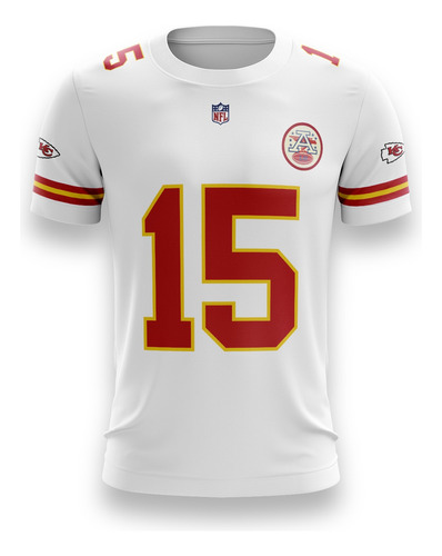 Camiseta Kansas City Chiefs Branca Nfl Personalizada Nome