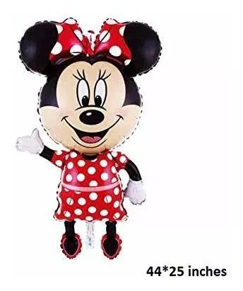 Minnie Mouse 80 Piezas Decoracion Globos Telon De Fondo Para Cumpleaños  Niña Set