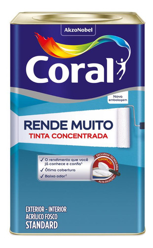 Tinta Acrílica Rende Muito Standard Fosco 16l Cor Palha