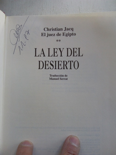 La Ley Del Desierto De Christian Jacq - Planeta (usado) 