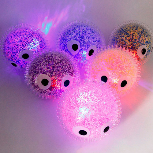 Imagen 2 de 8 de Squishy Pelota Gigante Con Luz Pinches Silicona Antiestres