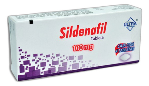 Sildenafil Ultra 100mg, Pack De 1 Con 4 Tabs