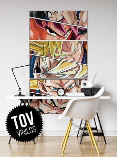 Vinilo Decorativo Goku Dragon Ball Tov Pared Heladera X L 