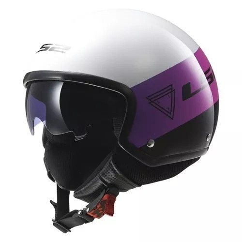 Casco Abierto Ls2 561 Wave Beat Rosa Dama Mujer Devotobikes