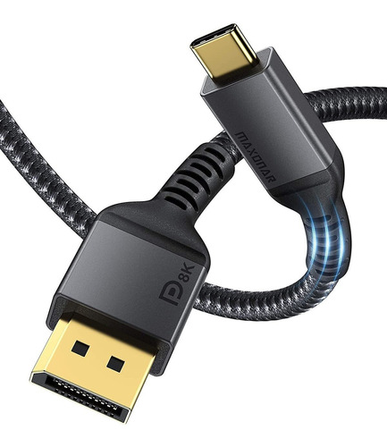 Cable Maxonar, Usb Dc A Displayport 1.4, 8 K, 60 Hz, 1,2 M