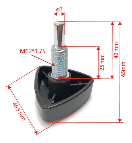 Perilla De Perno Con Rosca Para Máquina Tornillo De 25 Mm