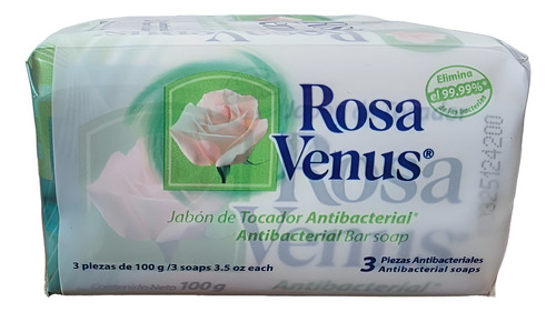 Pack Jabón (barra) Rosa Venus 3x100g Antibacterial
