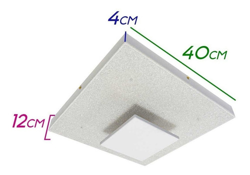 Plafon Kyara Led 22w 40cm Efeito Estrelado C Cristais St1750