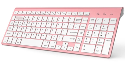 J Joyaccess Teclado Bluetooth, Teclado Inalámbrico Rosa Co.