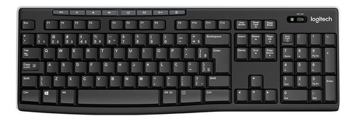 Teclado Sem Fio Usb Logitech K270 Português Br Preto