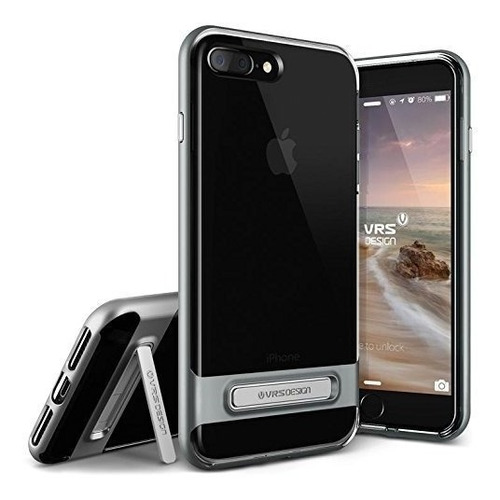 Funda Para iPhone 8 Plus Crystal Bumper Color Plateado Case 