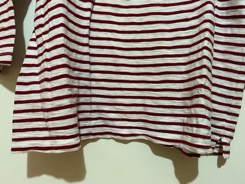 Remera Cuello Bote Importada A Rayas Banana Republic
