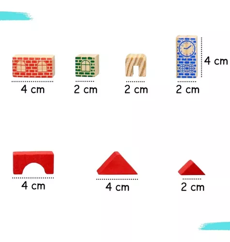 Blocos De Montar Madeira Castelinho Antigo Com 150 Peças - Xalingo