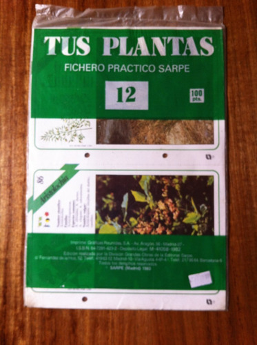 Tus Plantas Fichero Practico Sarpe Nº 12 Antiguo