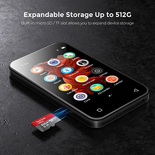 Reproductor Mp3 Timmkoo Con Bluetooth, Pantalla Táctil