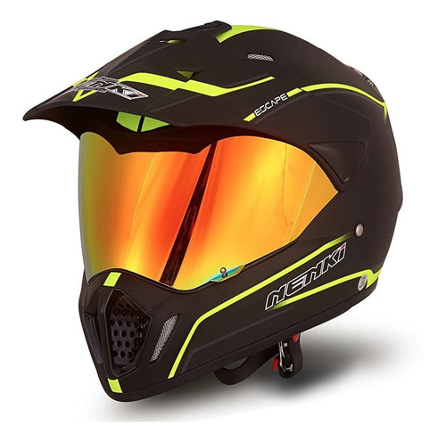 Dual Del Deporte Del Casco De La Cara Llena Nenki Motocross 