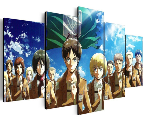 Attack On Titan Cuadros 5 Partes