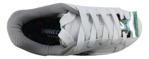Tenis Hombre Cómodo Survival Mode Minecraft Mi5231 Blanco