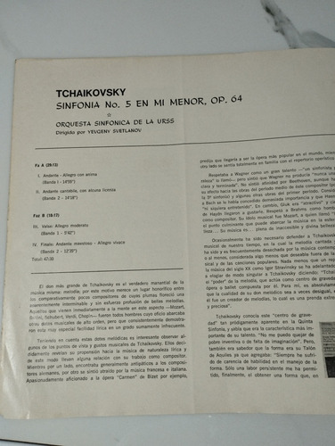 Juego De 6 Discos Vinilo Sinfónica De Tchaikovsky Con Caja (Usado)