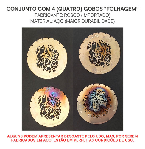 Coleção 04 (quatro) Modelos Gobo Árvore Para Elipsoidal (Usado)